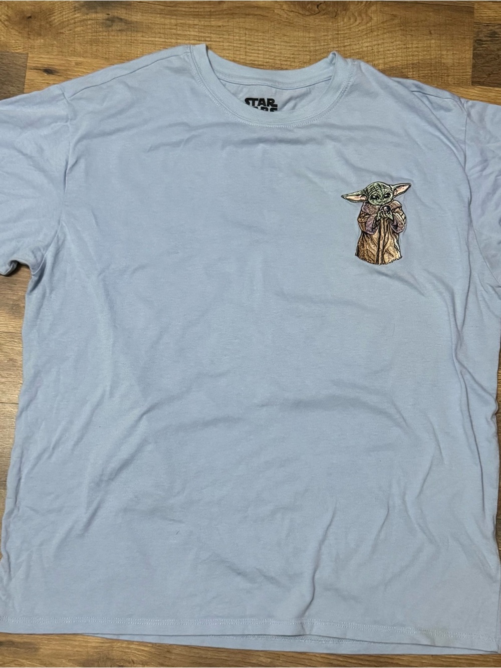 Star Wars Men's Baby Yoda Graphic Tee - Light Blue